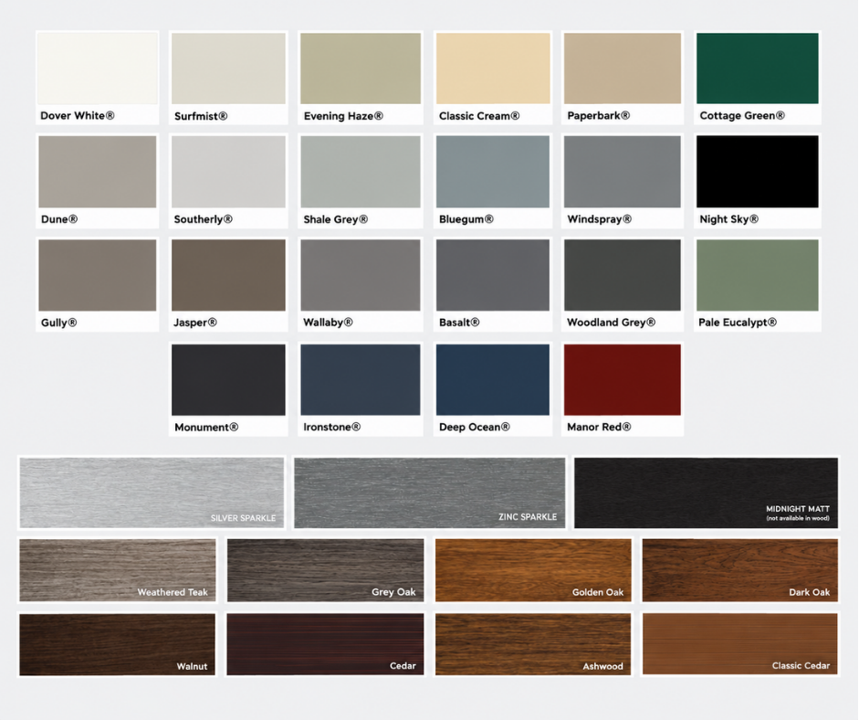 SECTIONAL DOOR COLOURS